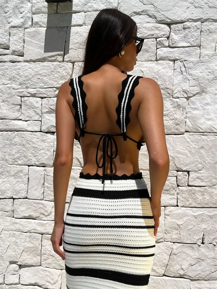 Viral Tik Tok Striped 2 Piece Set